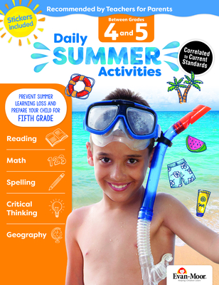 Evan-Moor Daily Summer Activities, Grade 4-5 Workbook, Stickers