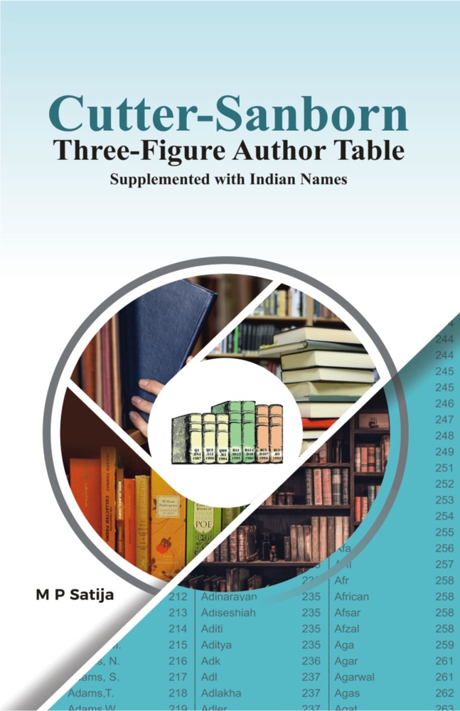 CutterSanborn Three Figure Author Table Supplemented with Indian