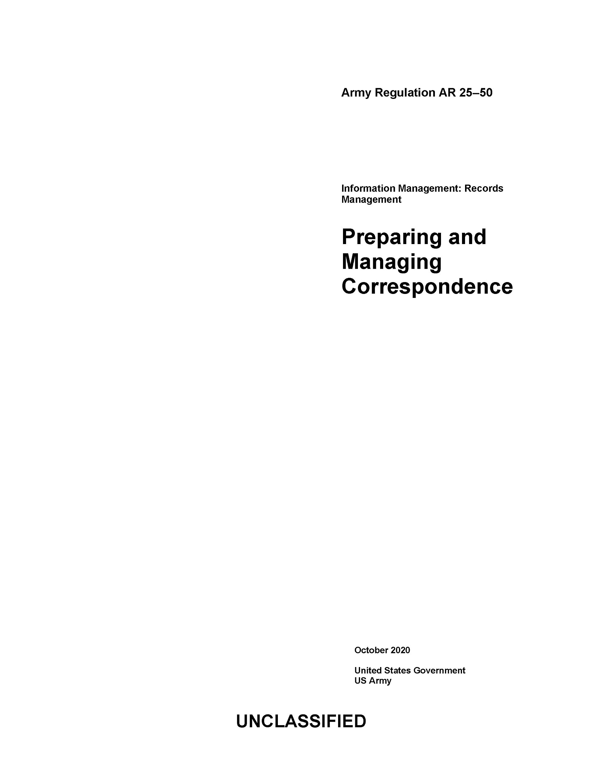 army-regulation-ar-25-50-preparing-and-managing-correspondence-october