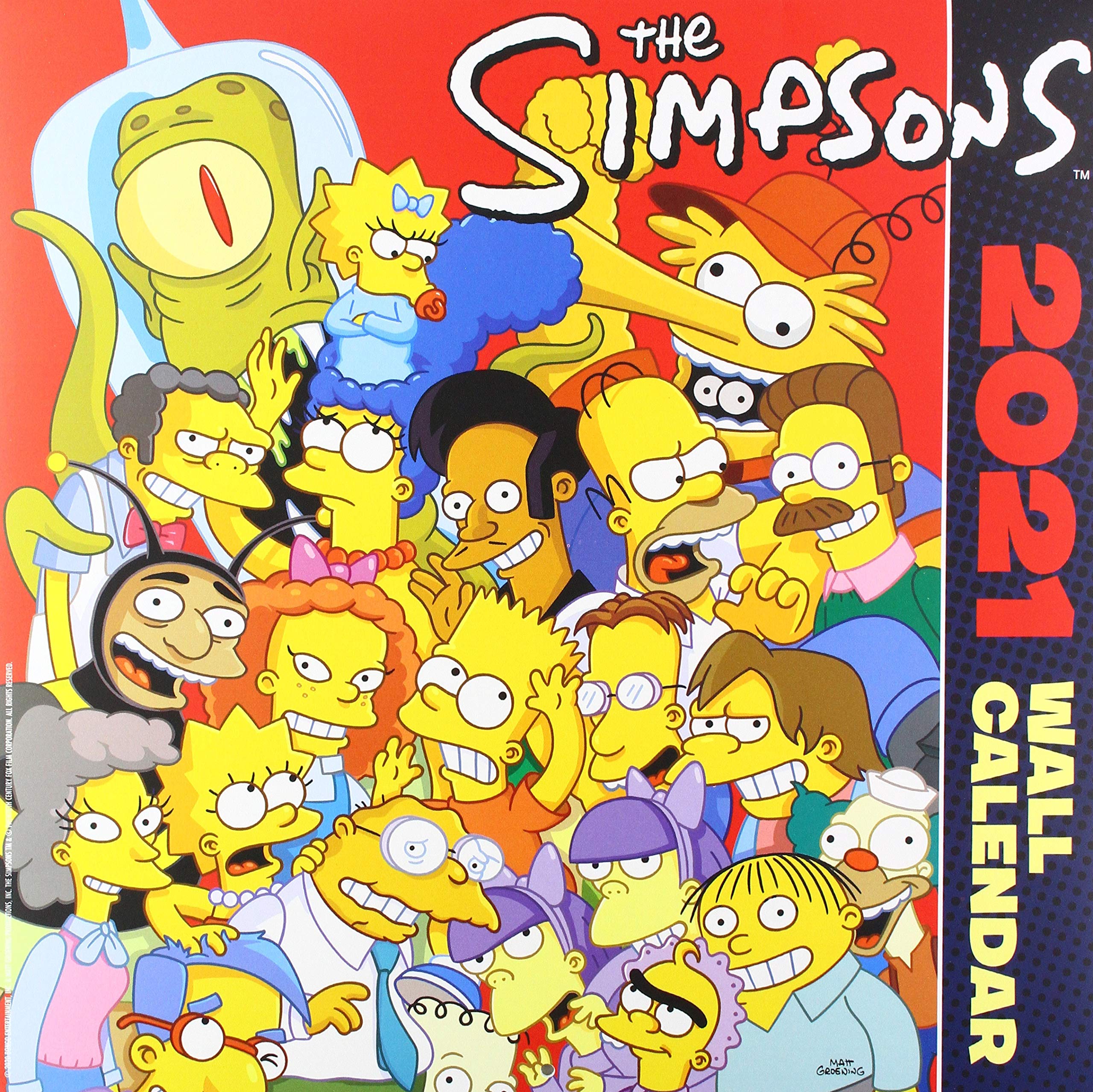 Official The Simpsons 2021 Calendar Square Wall Format Calendar By