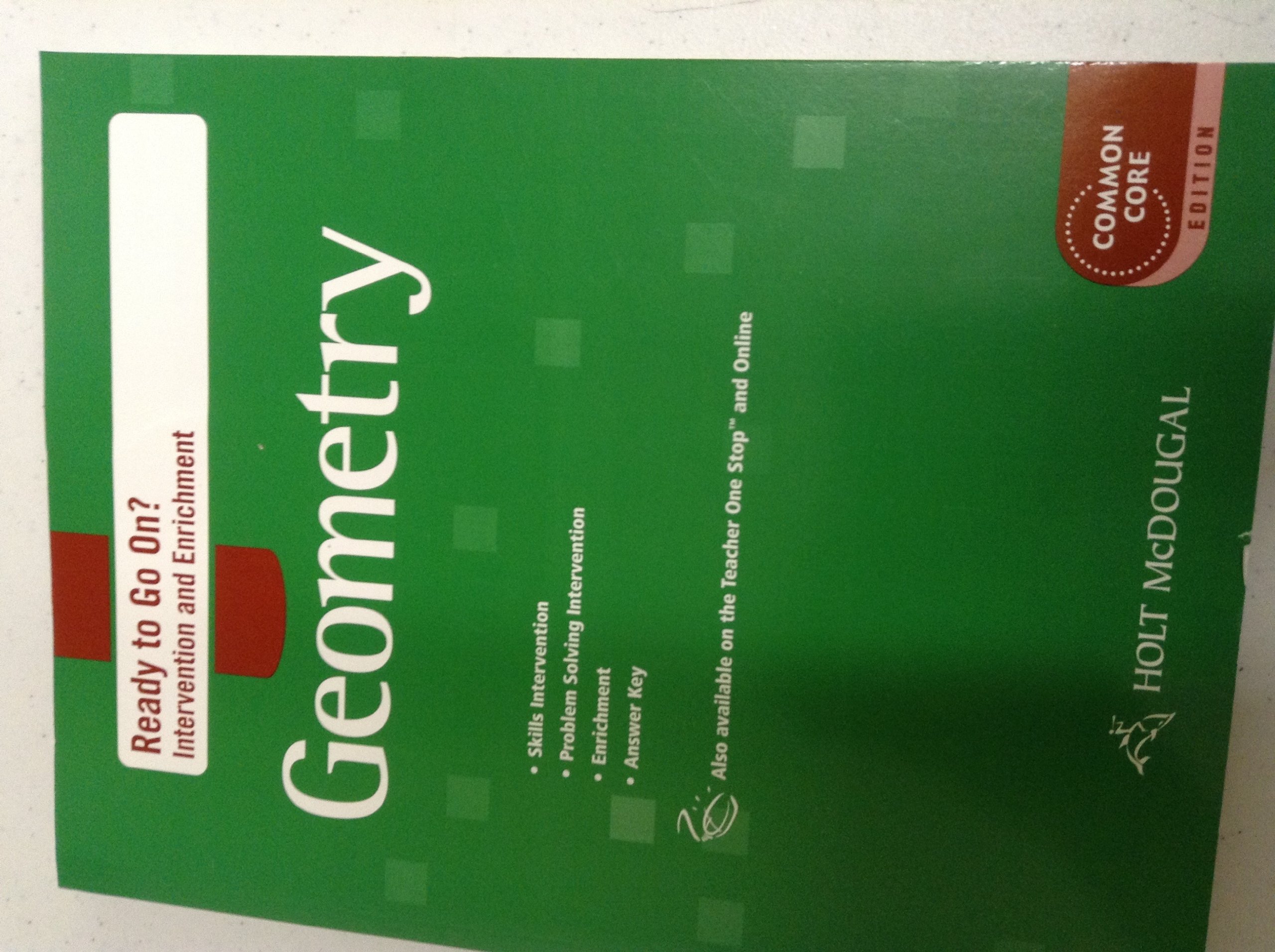 Holt McDougal Geometry Ready to Go On? Intervention & Enrichment with