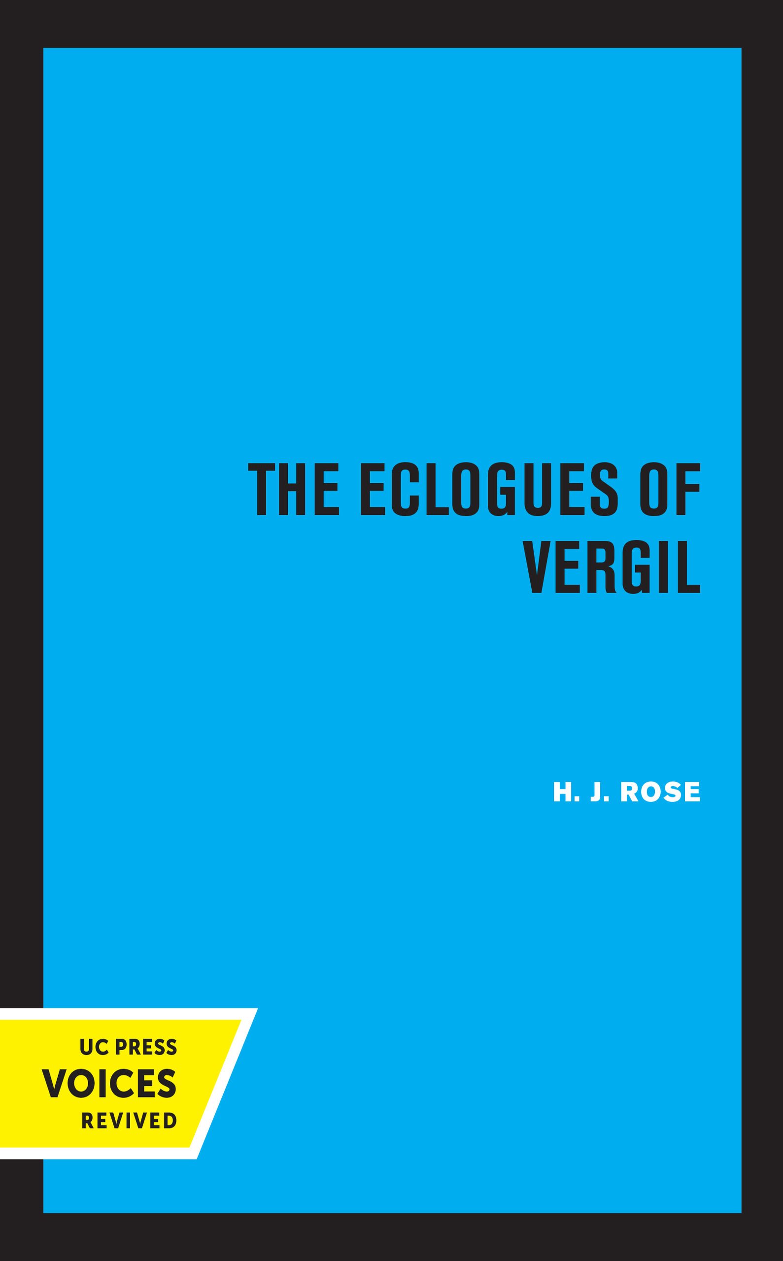 The Eclogues of Vergil book cover