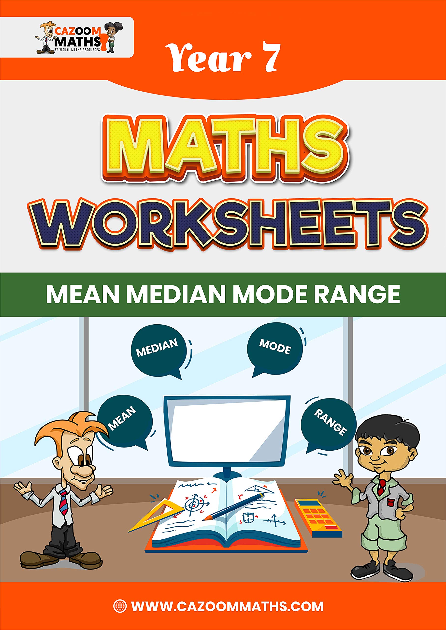 Year 7 Maths Worksheets Statistics Mean, Median, Mode and Range by Cazoom Maths Goodreads