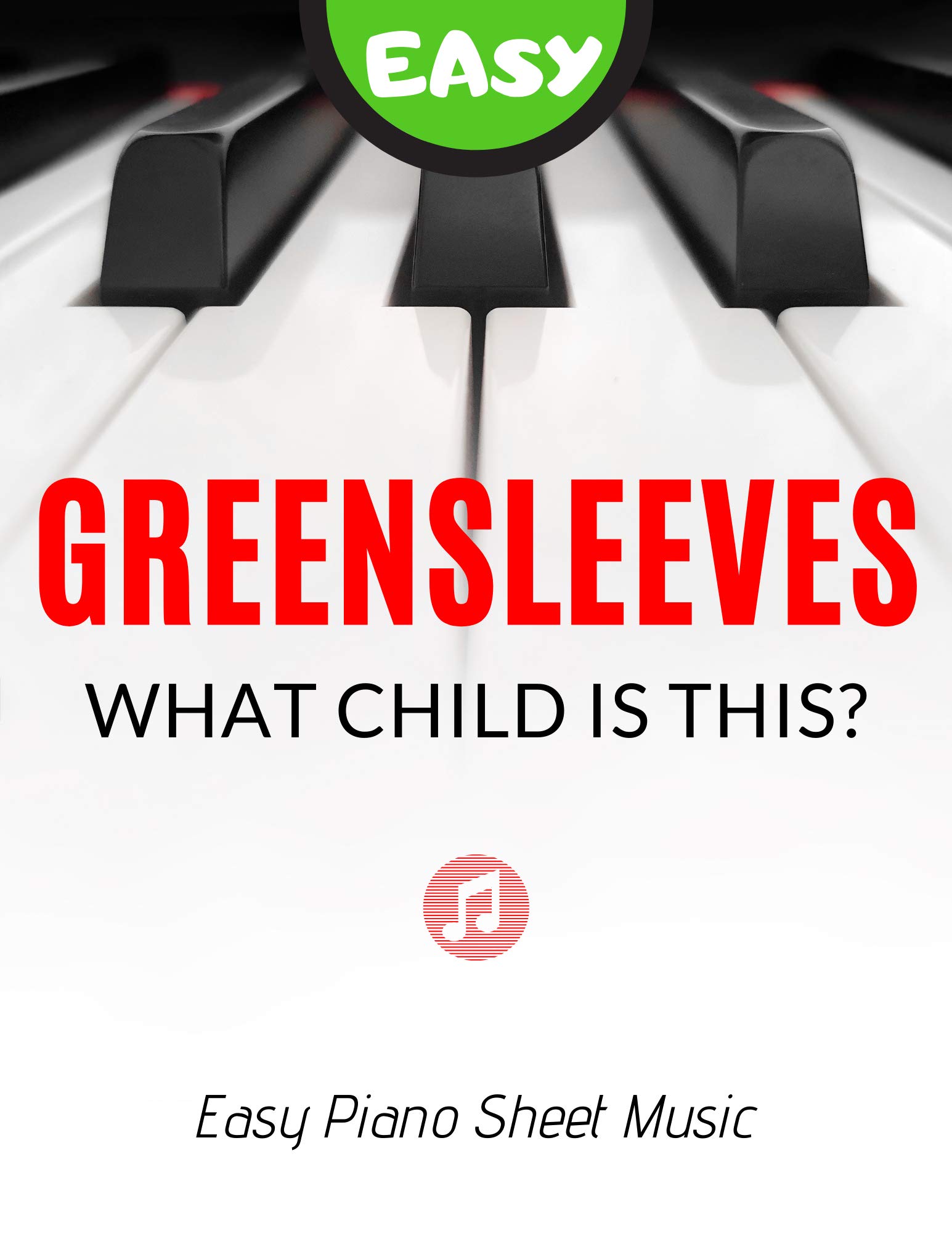 GREENSLEEVES I What Child Is This I EASY Piano Sheet Music 2 versions
