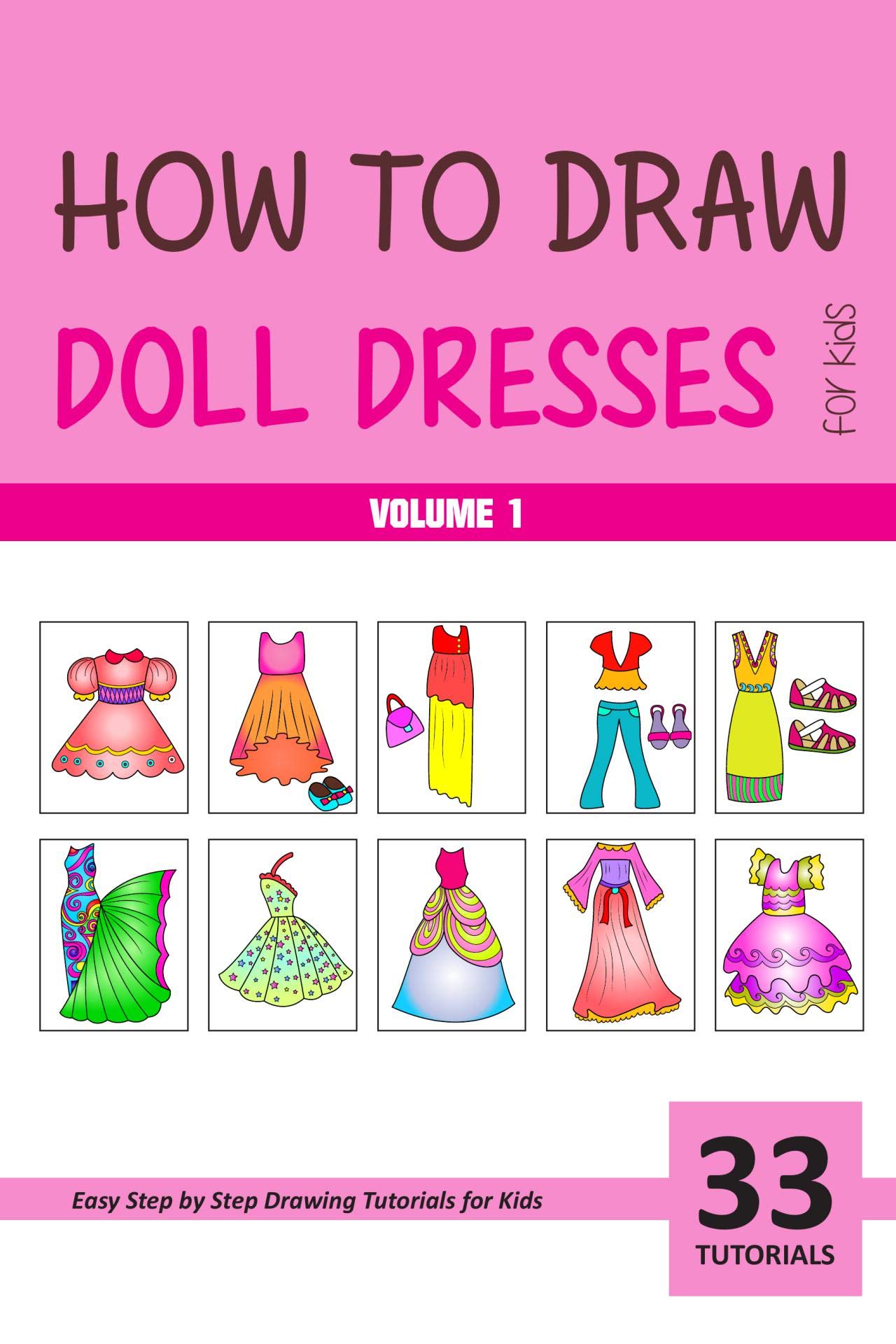 How To Draw Dresses Step By Step For Kids