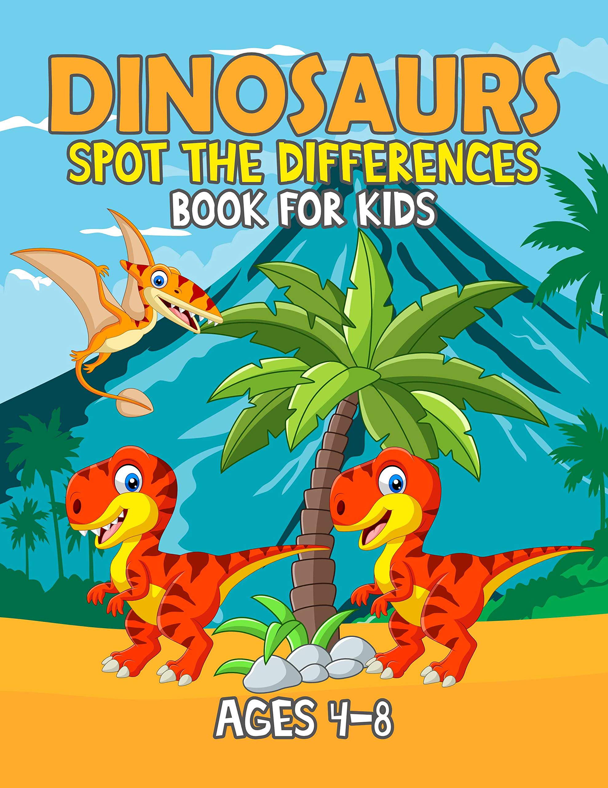 Dinosaurs Spot The Differences Book for Kids Ages 48 Puzzle