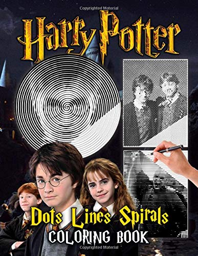 Harry Potter Dots Lines Spirals Coloring Book: New Kind Of Stress ...