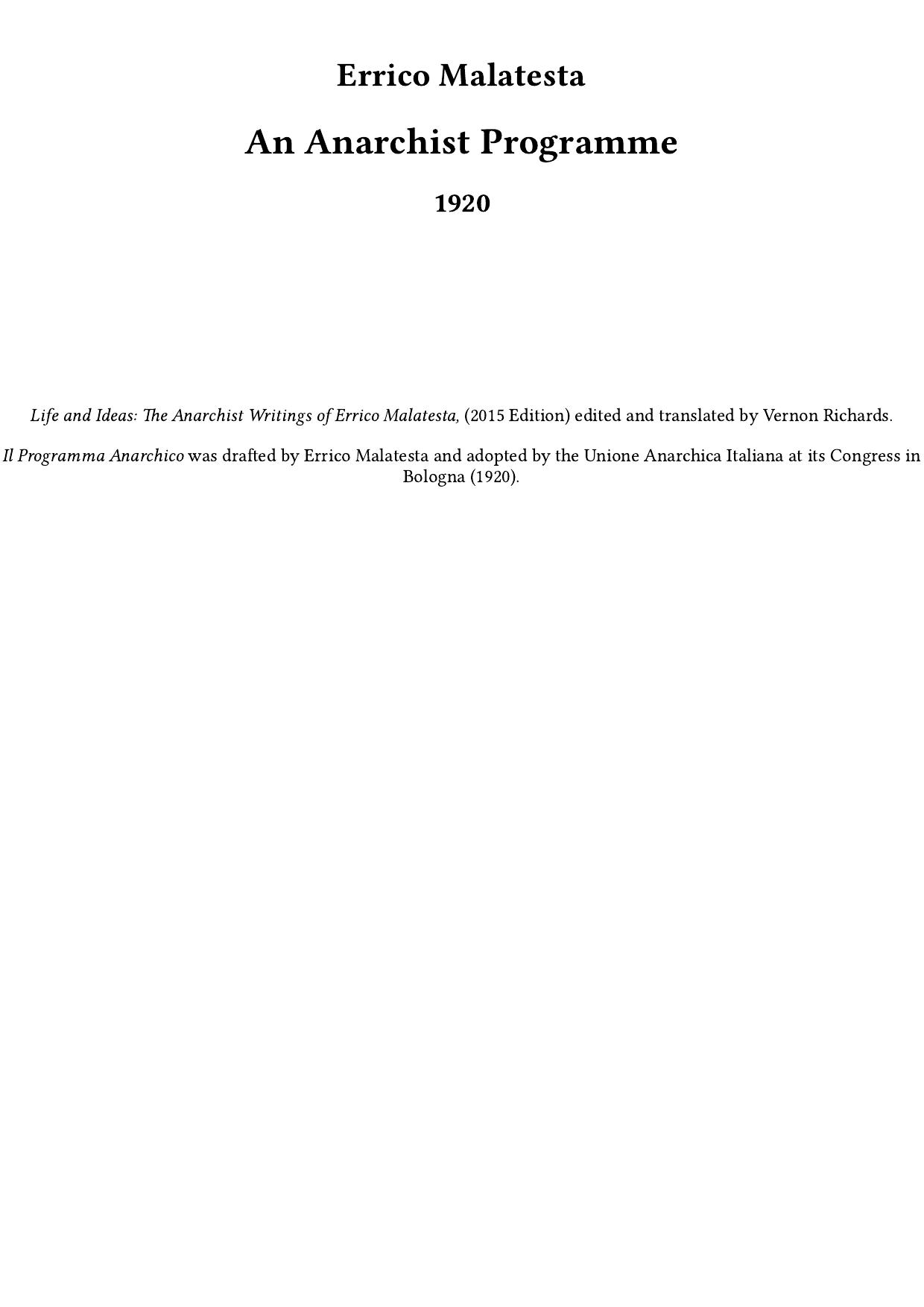 an-anarchist-programme-by-errico-malatesta-goodreads