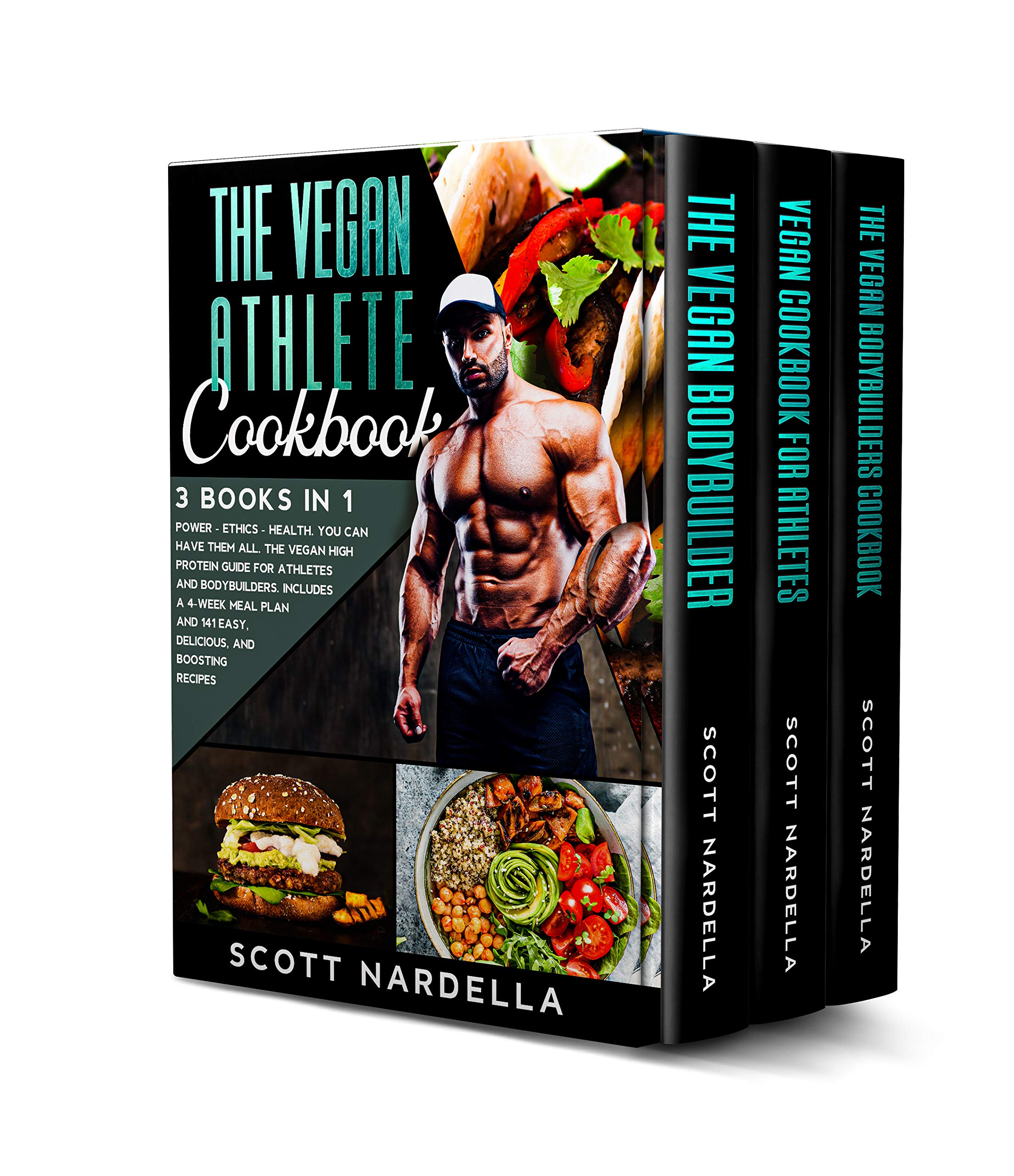 The Vegan Athlete Cookbook 3 books in 1. Power Ethics Health. You