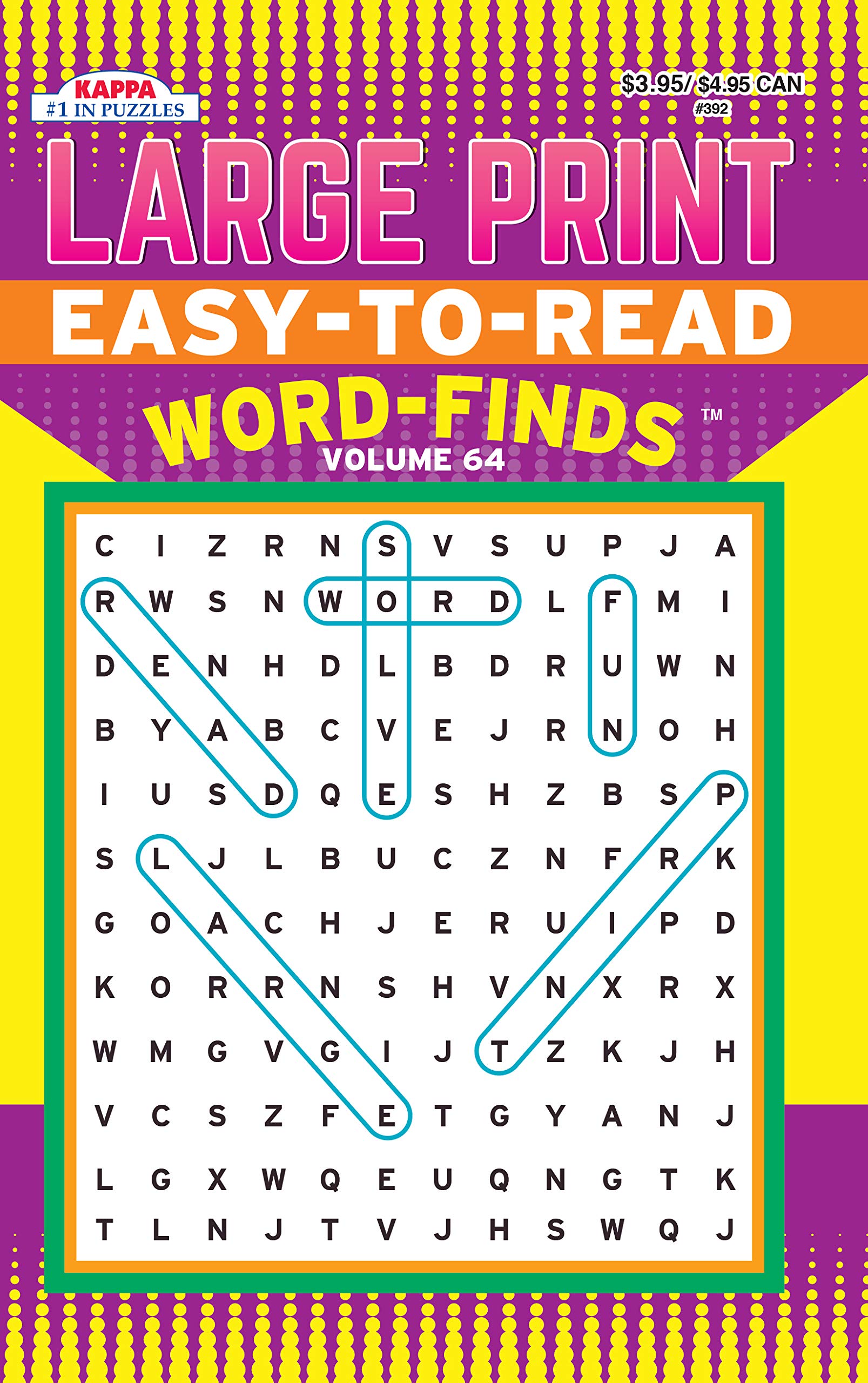 Easy To Read Word FindsWord Search Puzzle Book Volume 64 by Kappa