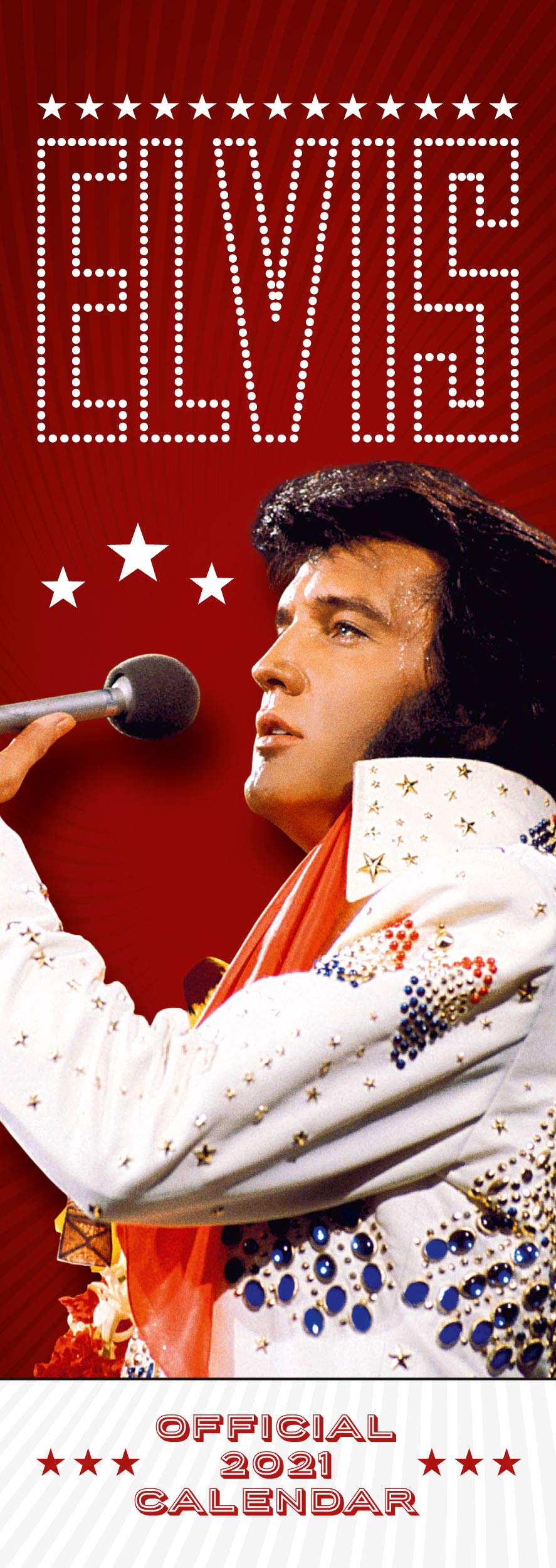 Official Elvis 2021 Calendar Slim Wall Format Calendar by Danilo