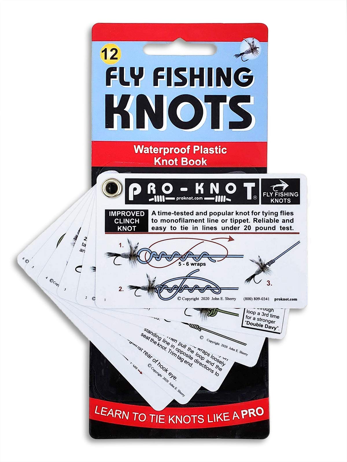 ProKnot Fly Fishing Knot Cards Waterproof Knot Cards With 12 Best