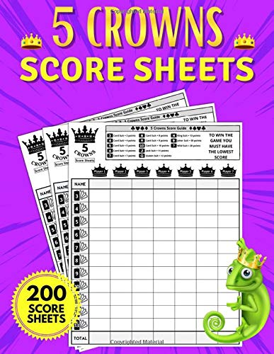 5 Crowns Score Sheets: The Big Book to Keep Score. 200 Large Score ...
