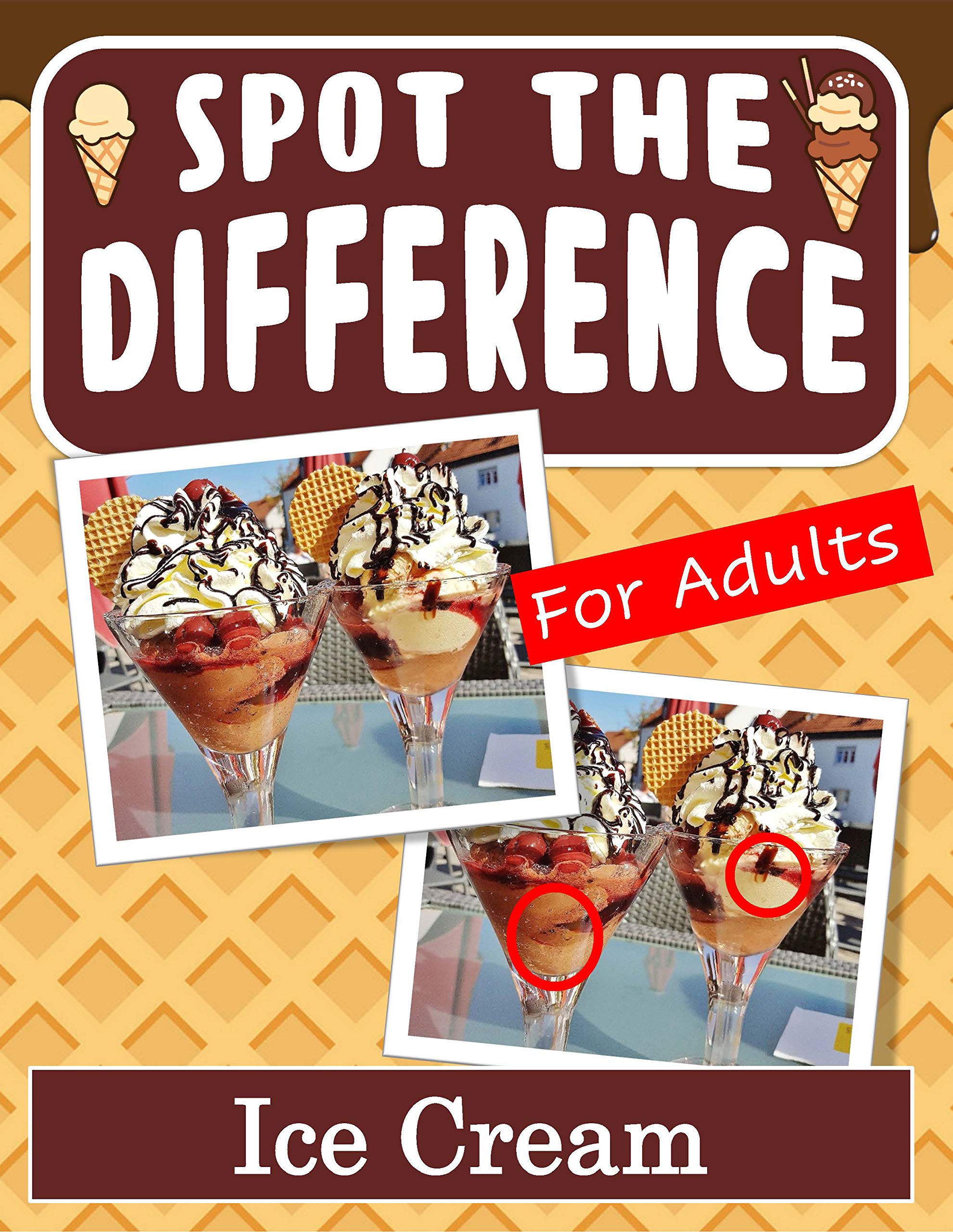Spot the Difference Book for Adults Ice Cream Hidden Picture Puzzles