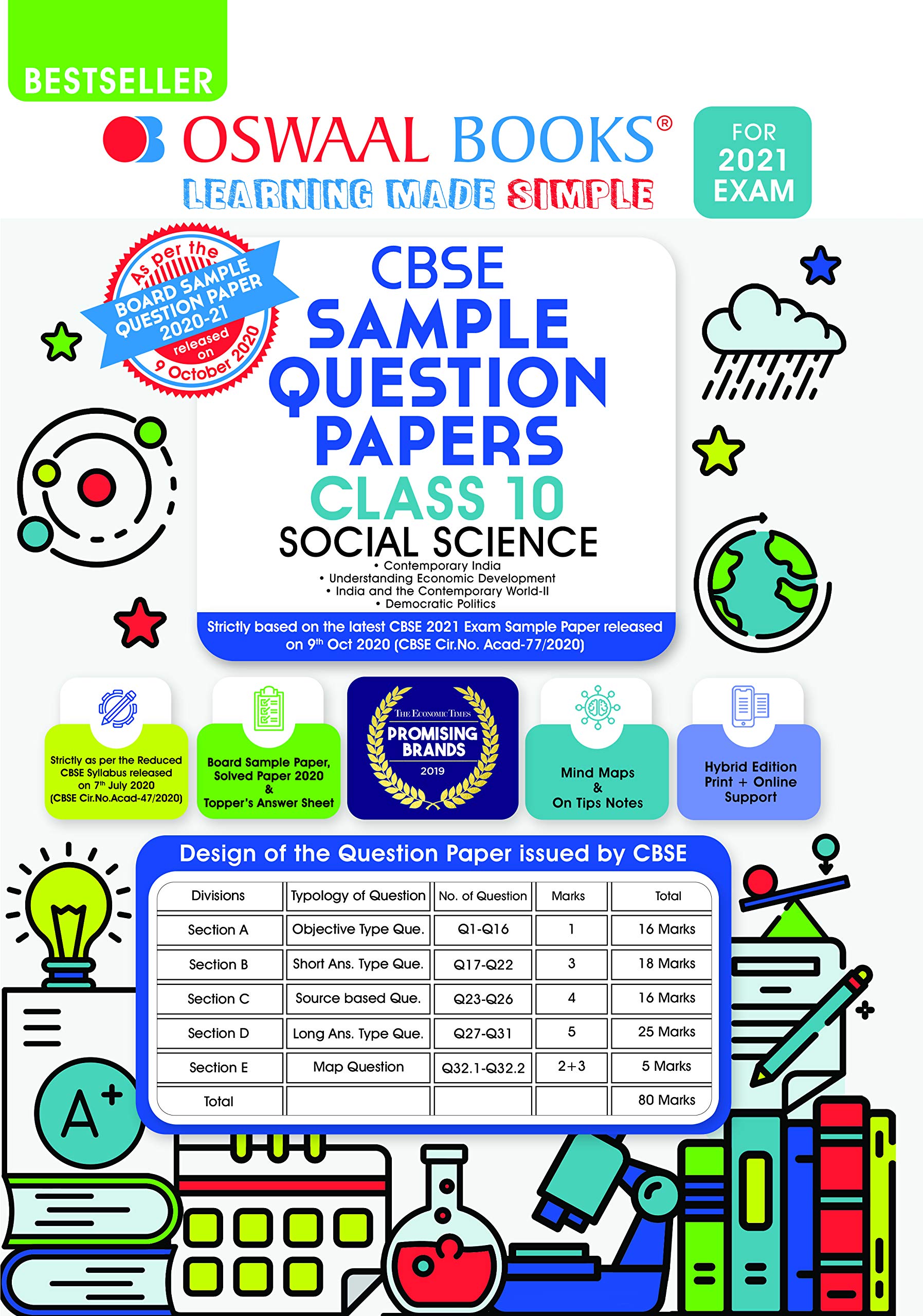 Oswaal CBSE Sample Question Paper Class 10 Social Science Book by ...