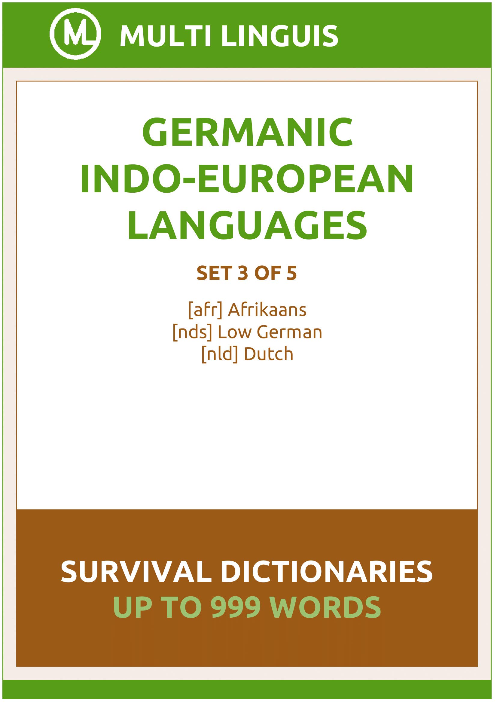 Germanic Languages Survival Dictionaries by Multi Linguis Goodreads