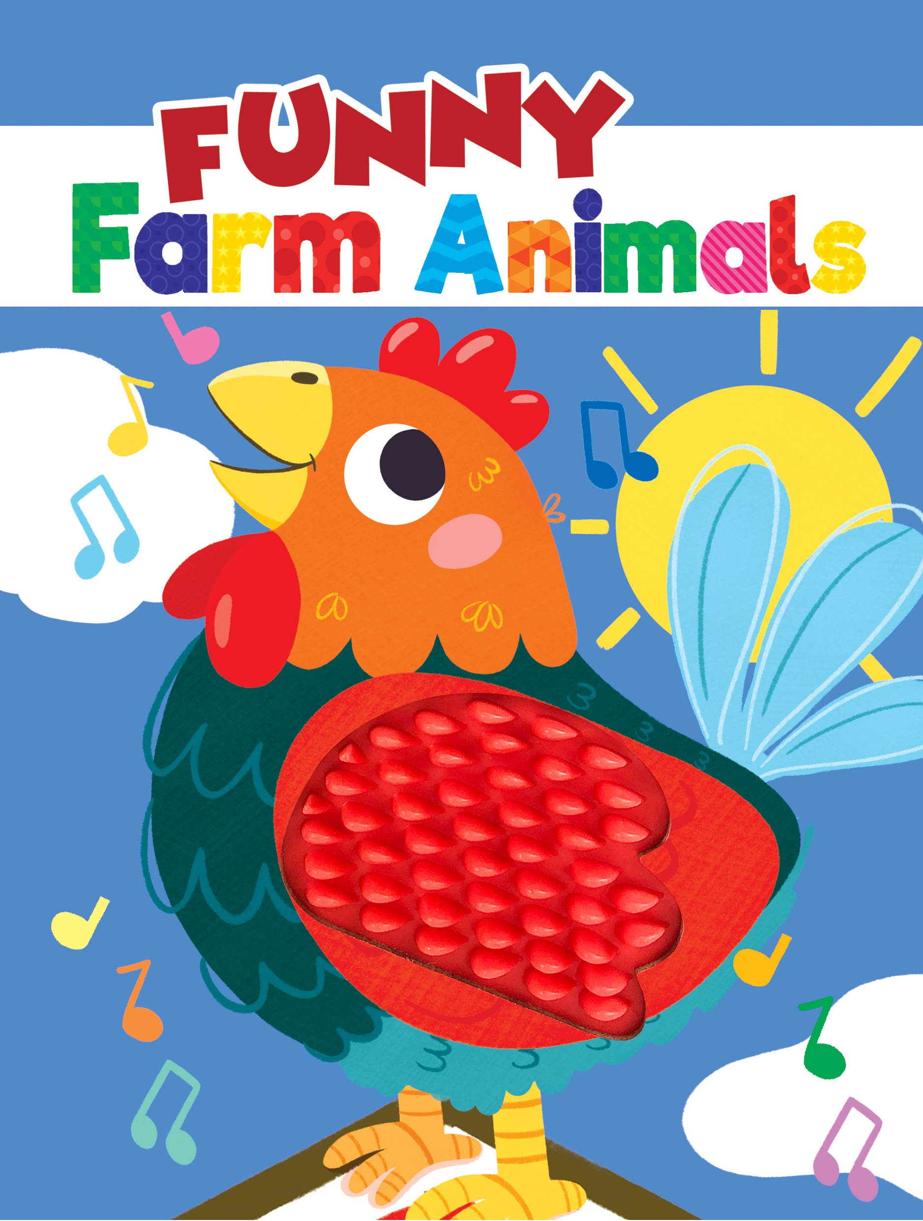 Funny Farm Animals - Silicone Touch and Feel Board Book - Sensory Board Book book cover