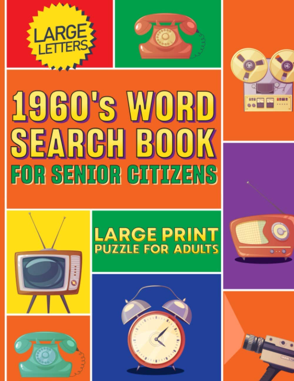 1960's Word Search Book For Senior Citizens Large Print Puzzle for