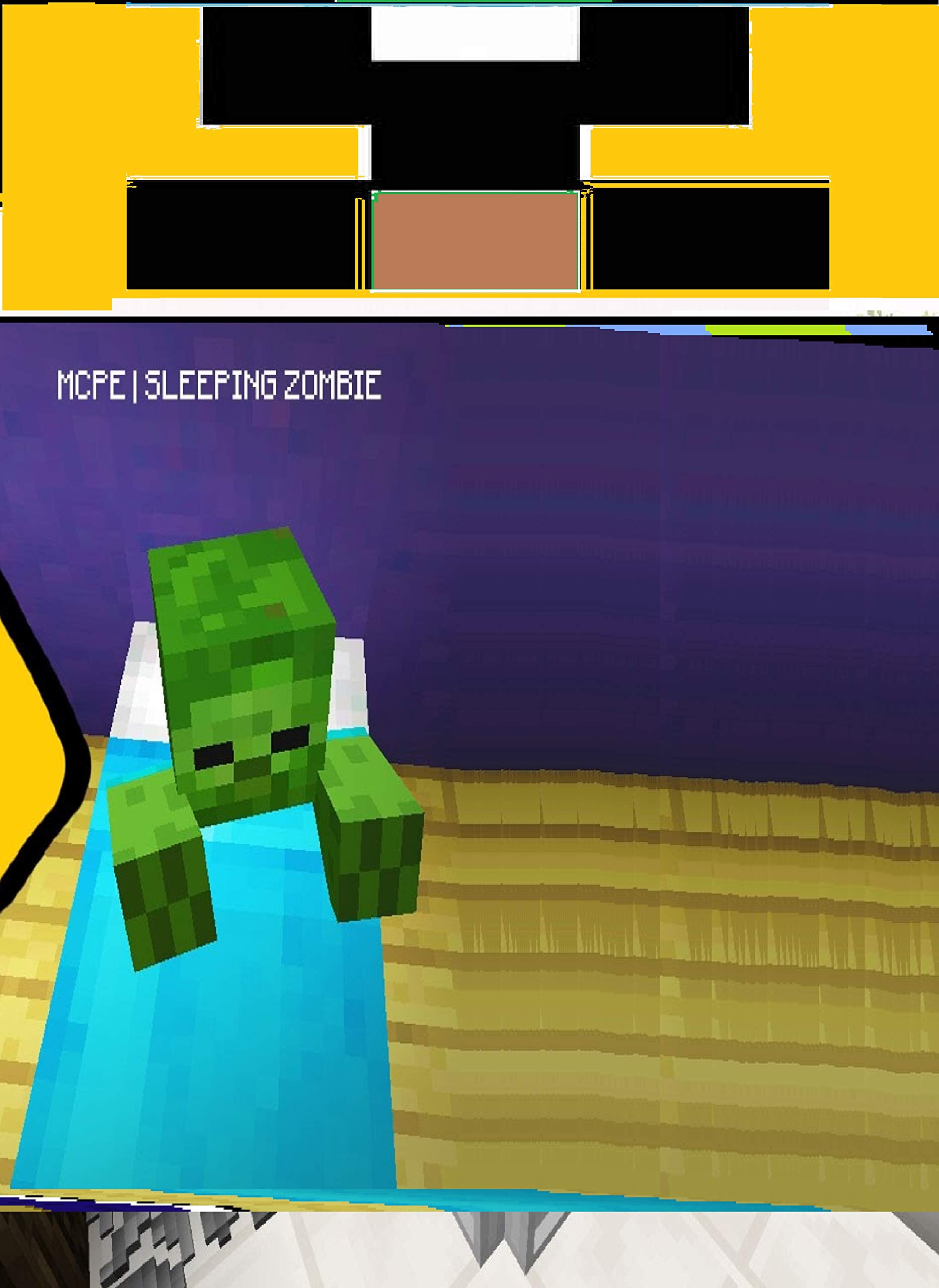 Minecraft, MCPE How to make a Sleeping Villager No Addons, No