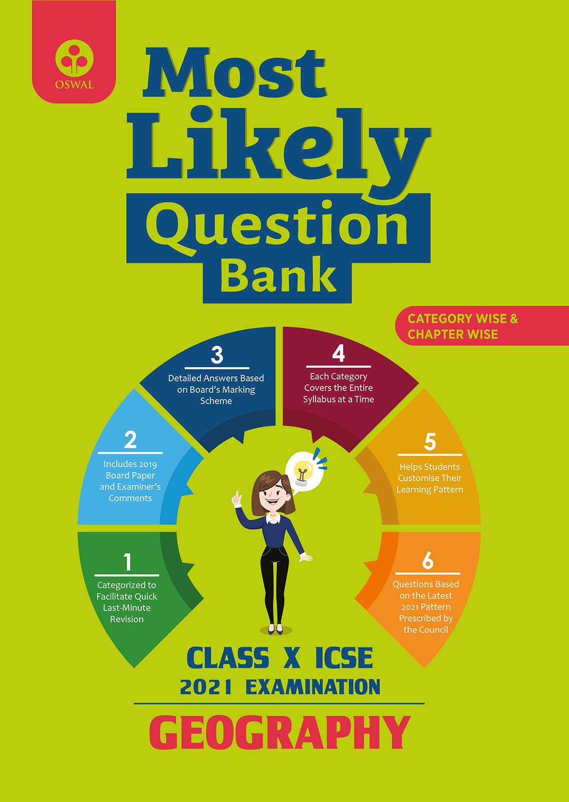 Most Likely Question Bank for Geography ICSE Class 10 for 2021 Examination by Oswal Publishers