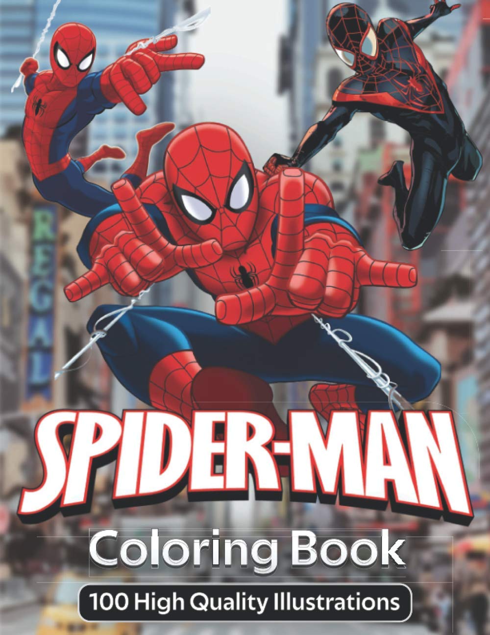 Spiderman Coloring Book: 100 High Quality Illustrations, Great Coloring ...