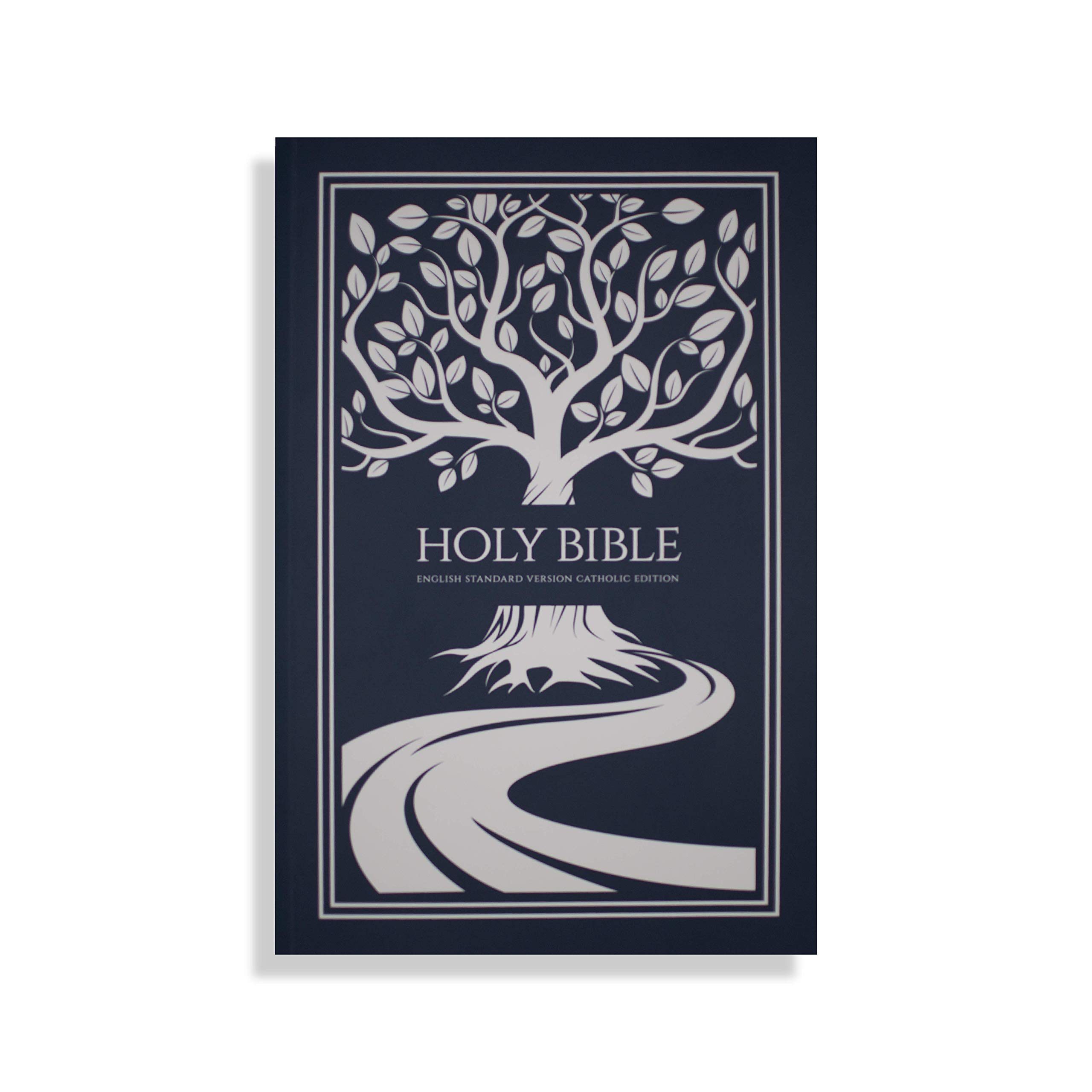 Catholic Bible ESV Catholic Edition Blue with Silver Tree Paperback