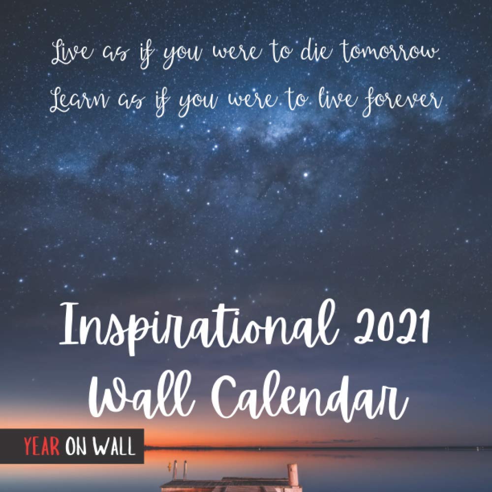 Inspirational 2021 Wall Calendar Perfect Calendar for Organizing