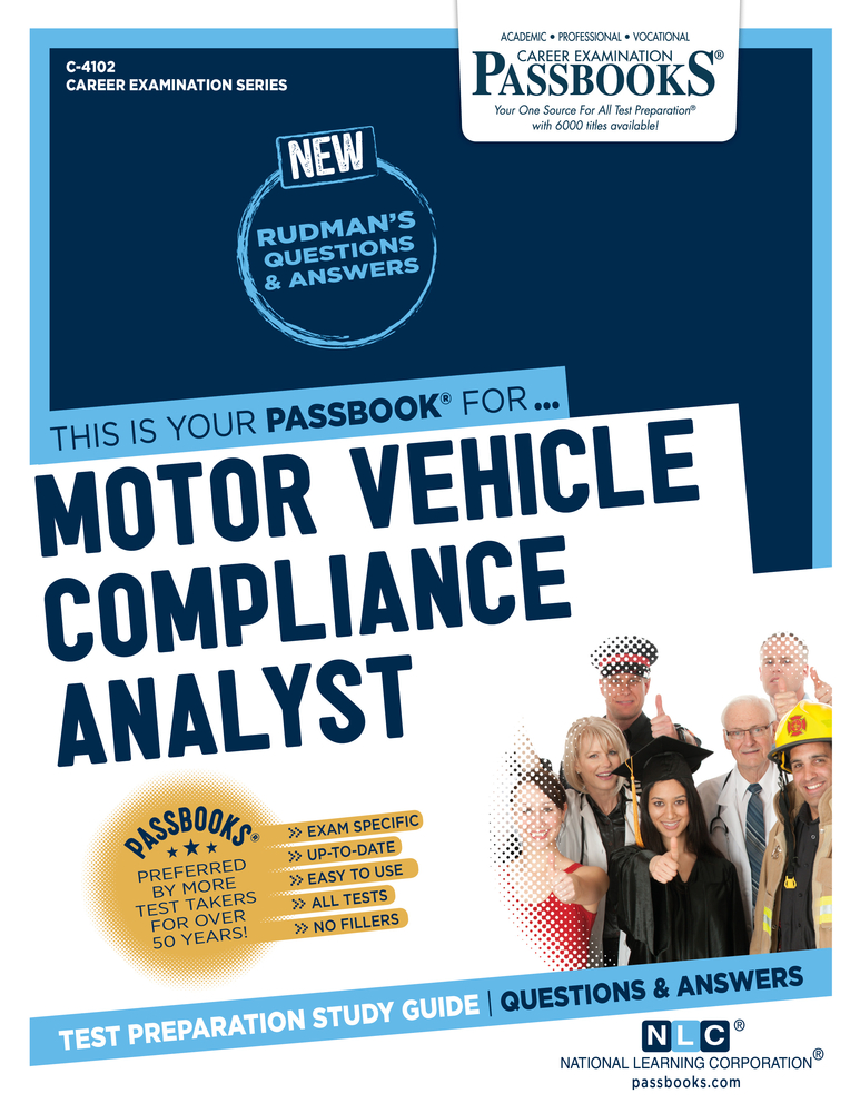 Motor Vehicle Compliance Analyst (C4102) Passbooks Study Guide (4102