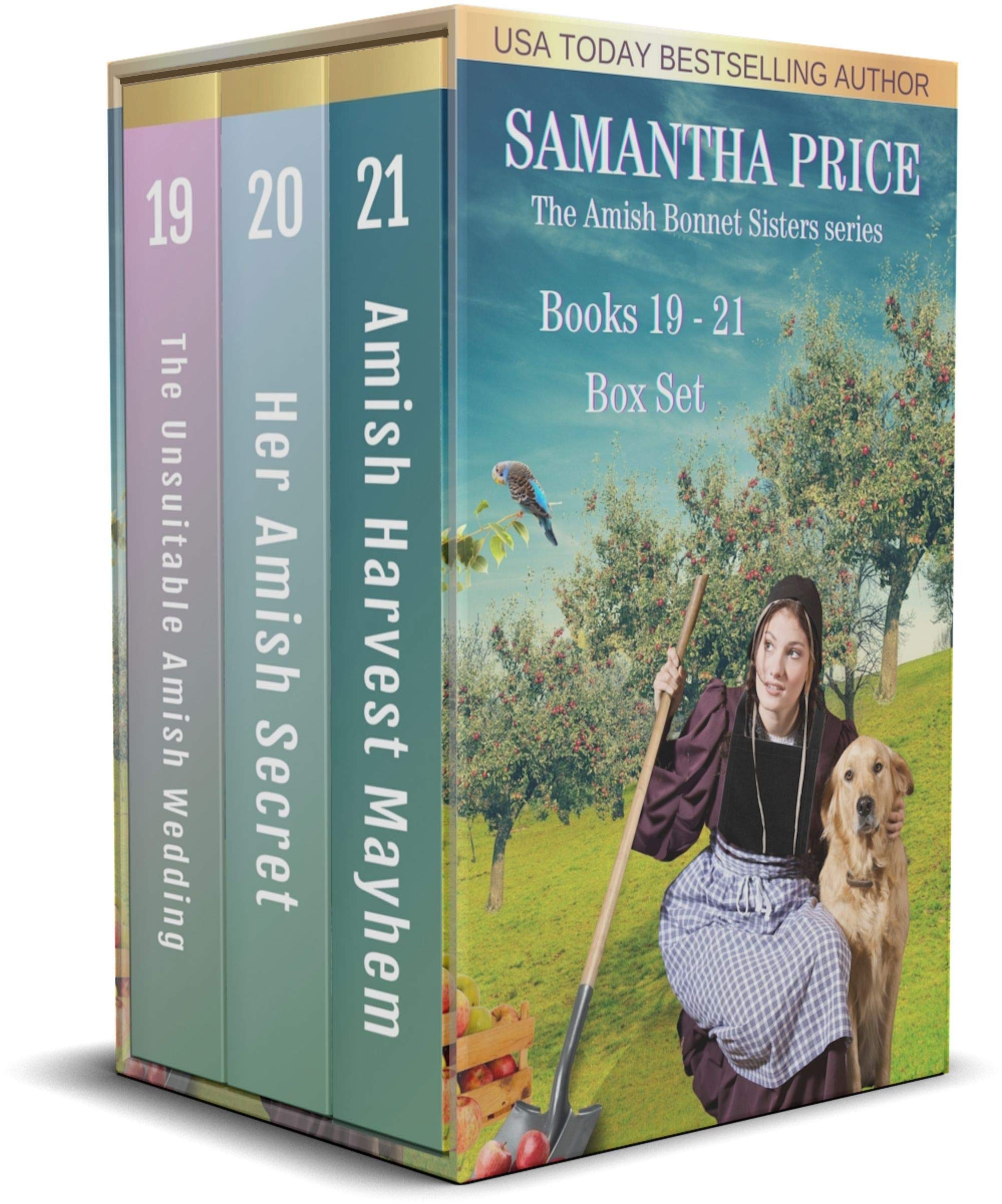 The Amish Bonnet Sisters series Box Set (Volume 7): The Unsuitable Amish Wedding: Her Amish Secret: Amish Harvest Mayhem