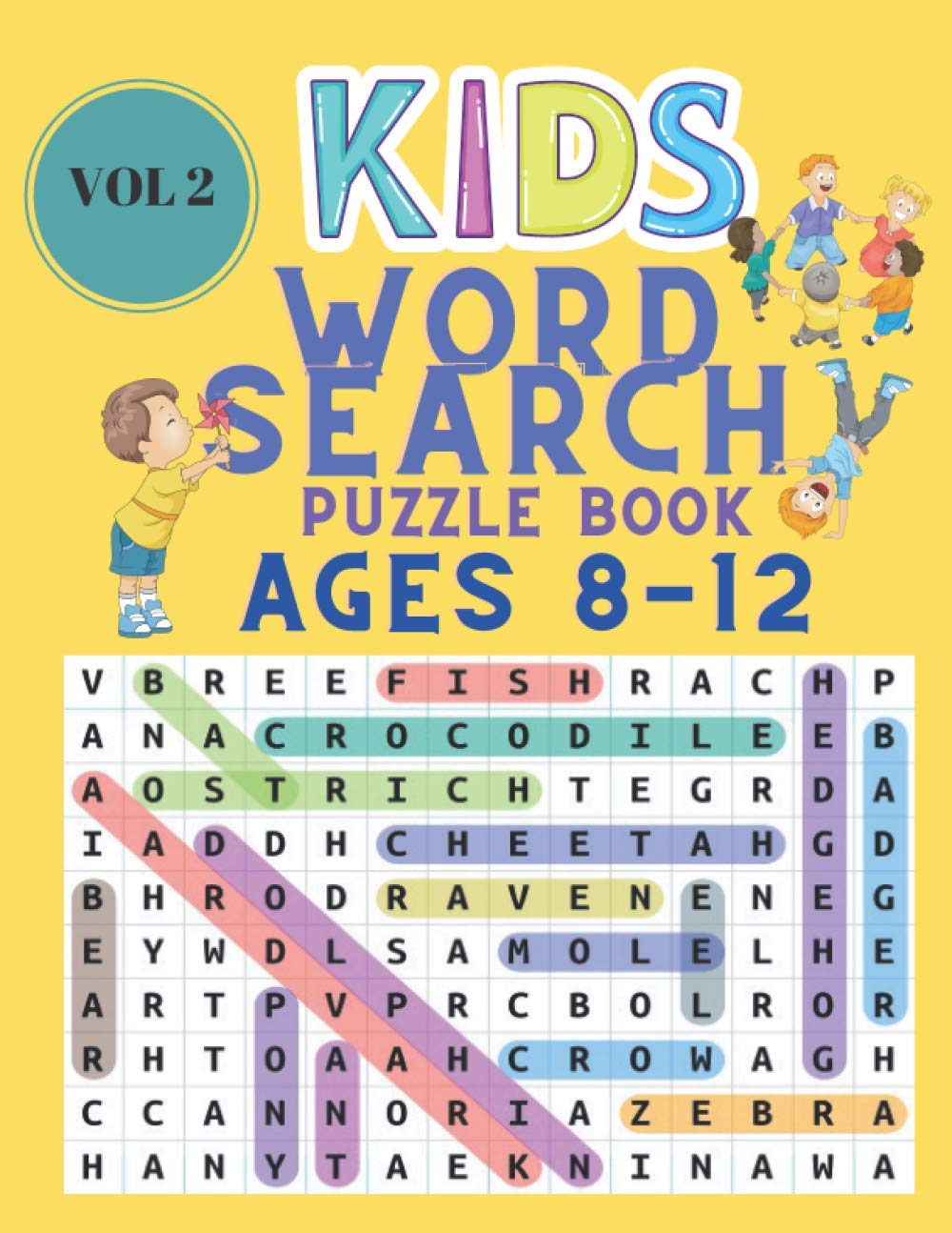 Kids Word Search Puzzle Book Ages 8-12: Word Search for Kids - Large ...