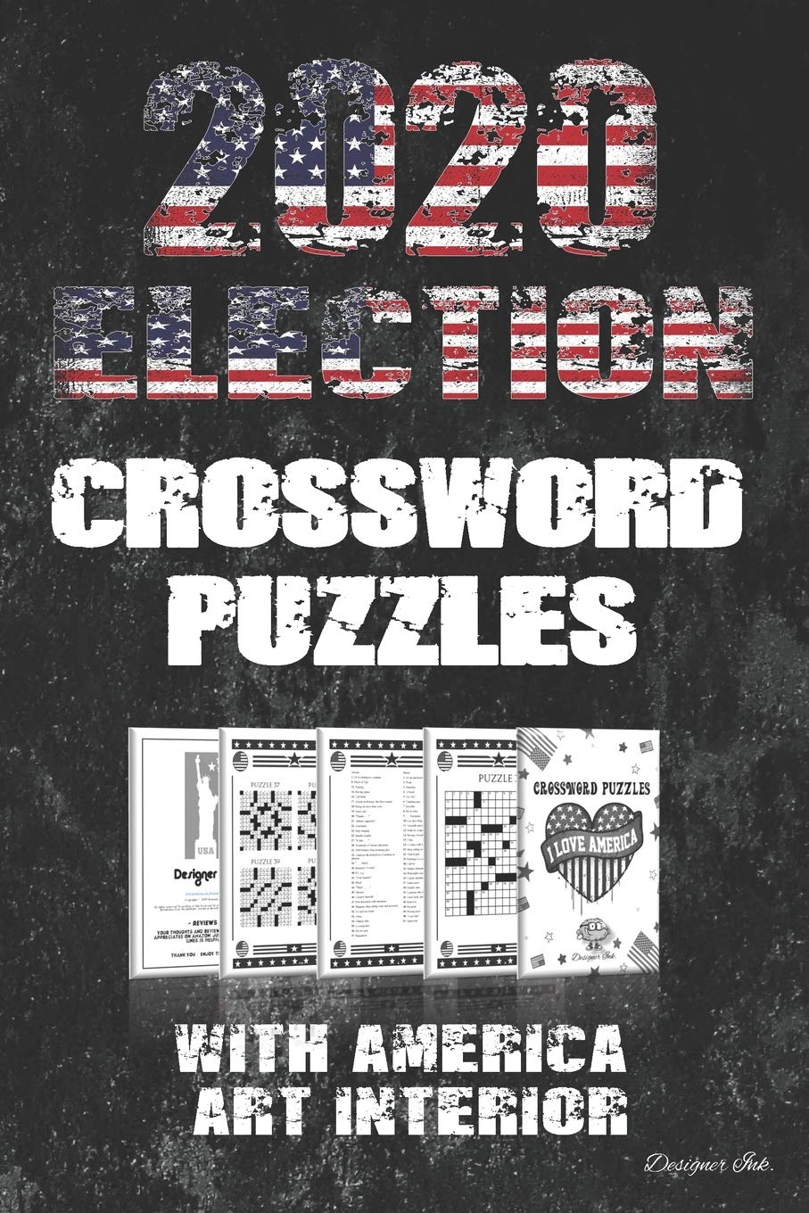 Crossword Puzzles for Americans USA Patriot Themed Art Interior. Fun