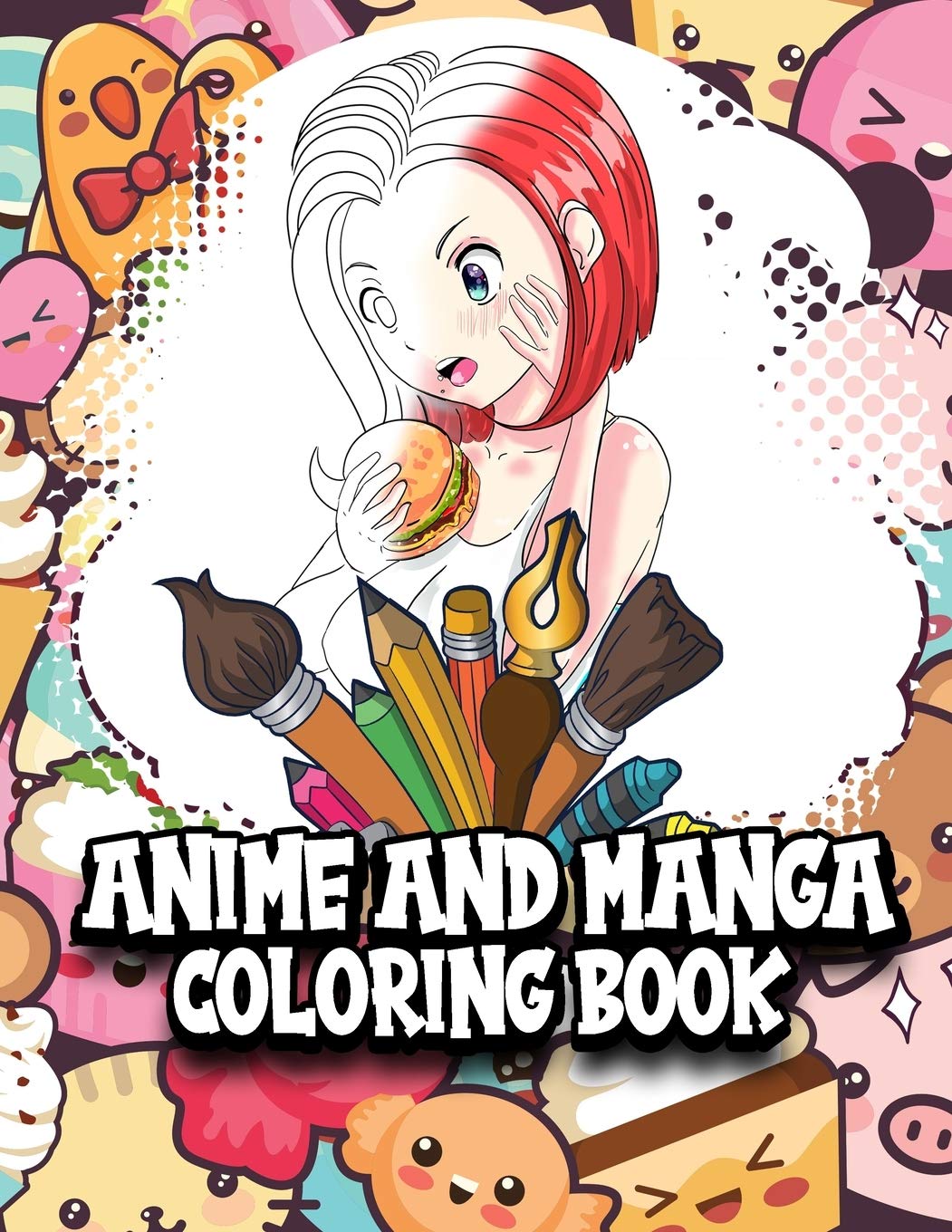 Anime And Manga Coloring Book: Coloring book / Anime Merchandise / To color yourself / For