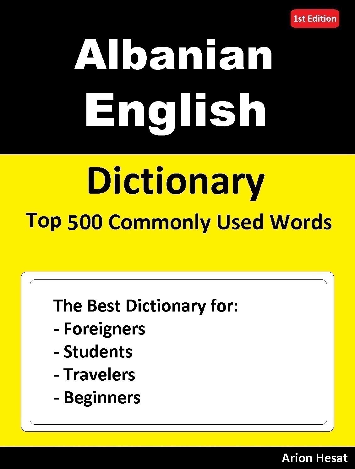 Albanian English Dictionary Top 500 Commonly Used Words Dictionary for