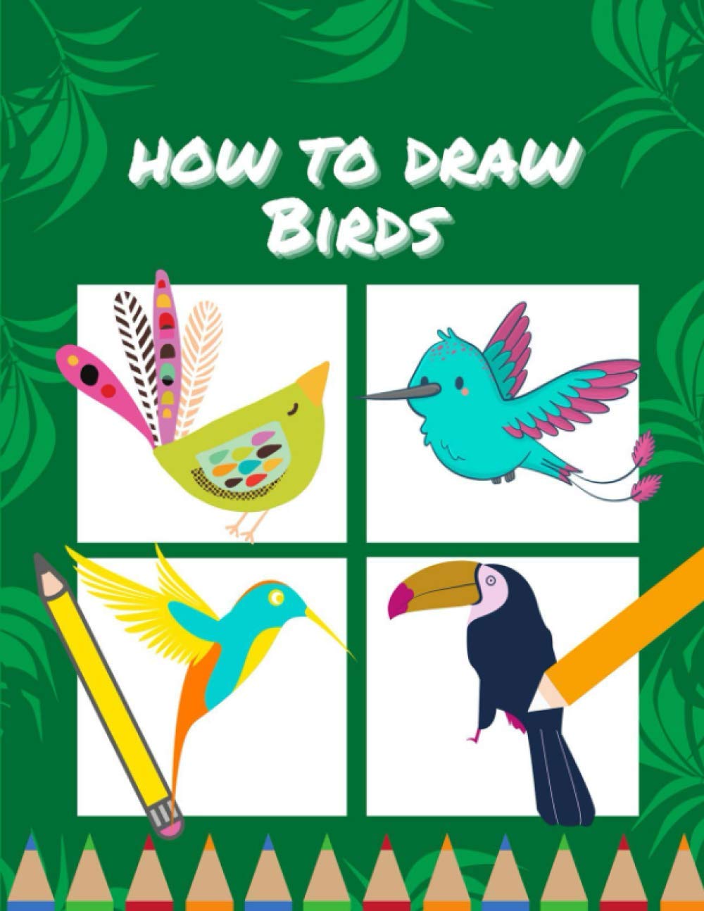 How to draw Birds Fun and easy Bird coloring page and drawing activity