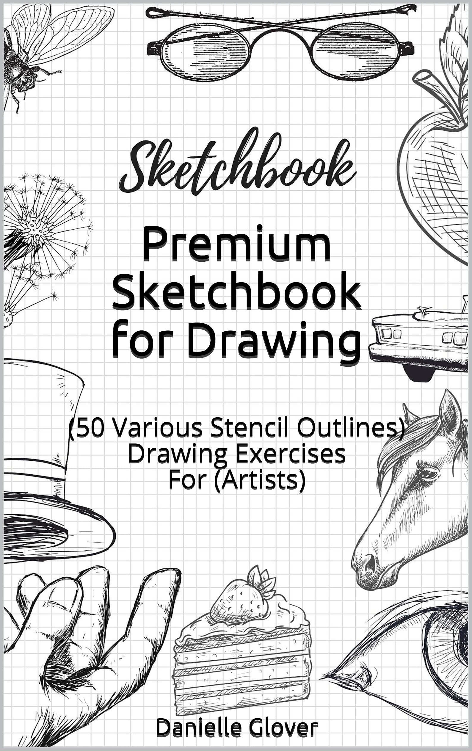 Premium Sketchbook for Drawing (50 Various Stencil Outlines) Drawing