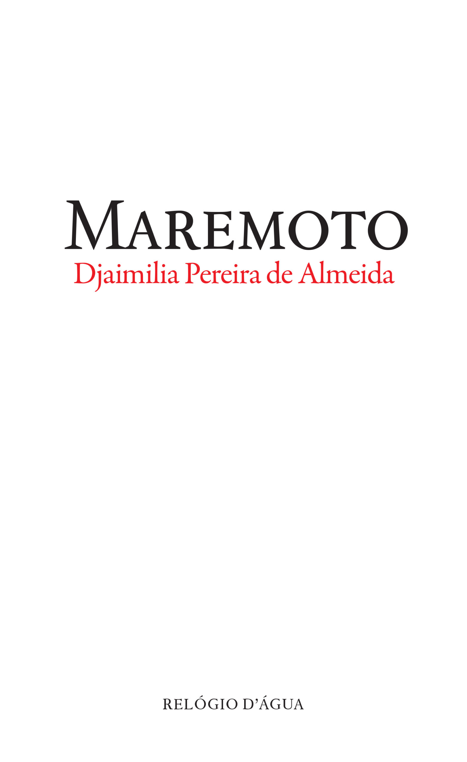 Maremoto book cover