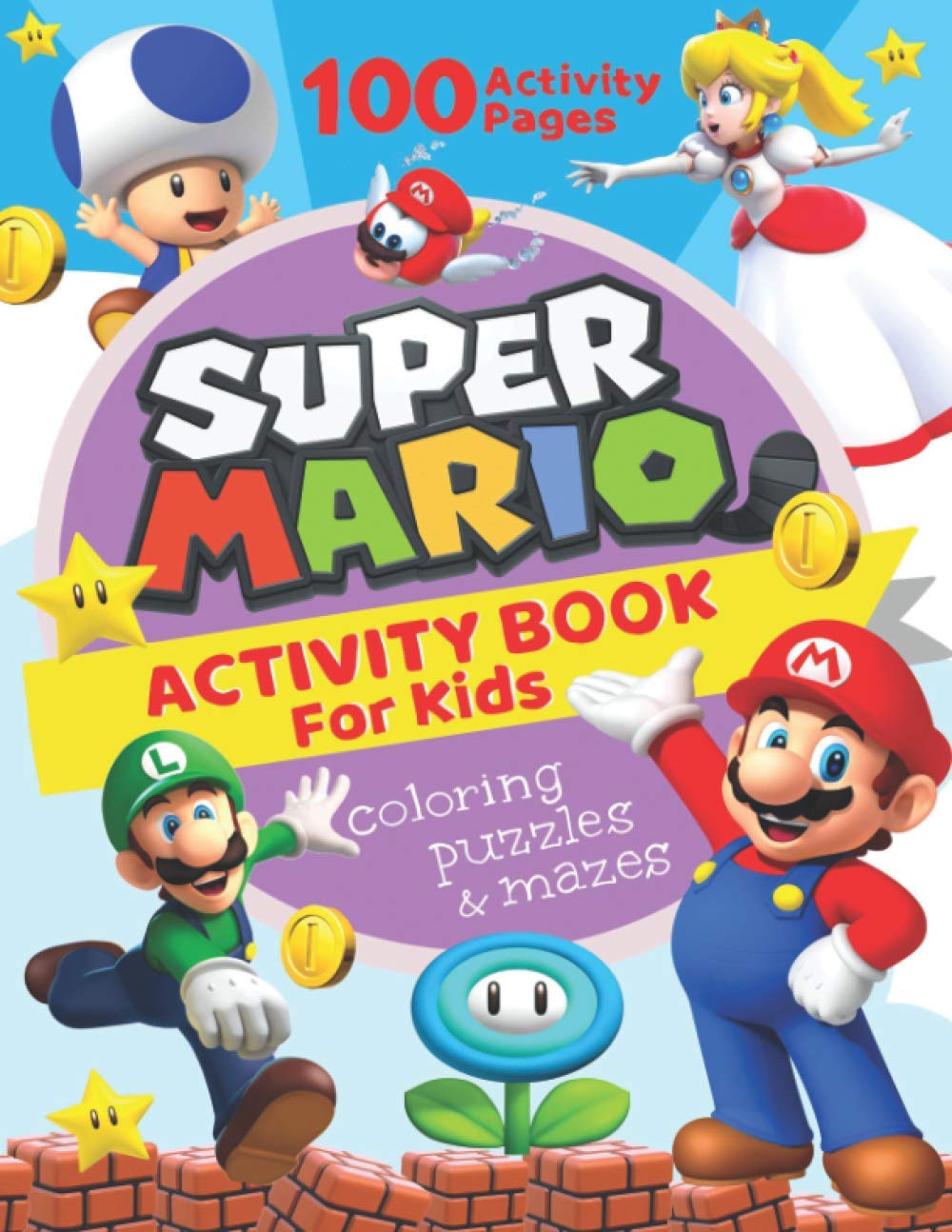 Super Mario Activity Book For Kids: Word Scramble, Sudoku, Dot to Dot ...