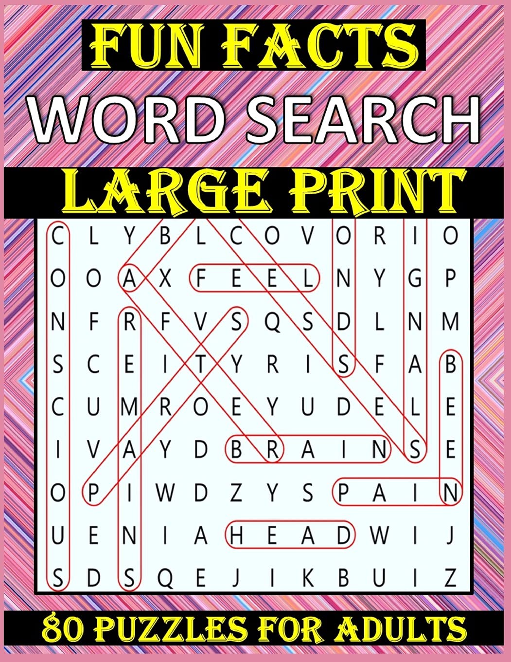 FUN FACTS WORD SEARCH FOR ADULTS: 80 Word Search Large Print Puzzles ...