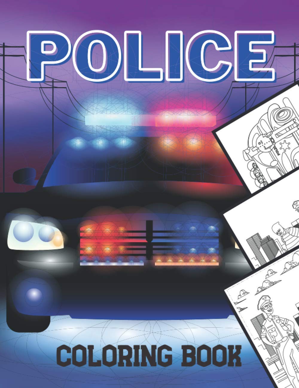 Police Coloring Book: Unique Kids Colouring Pages With Police Designs ...