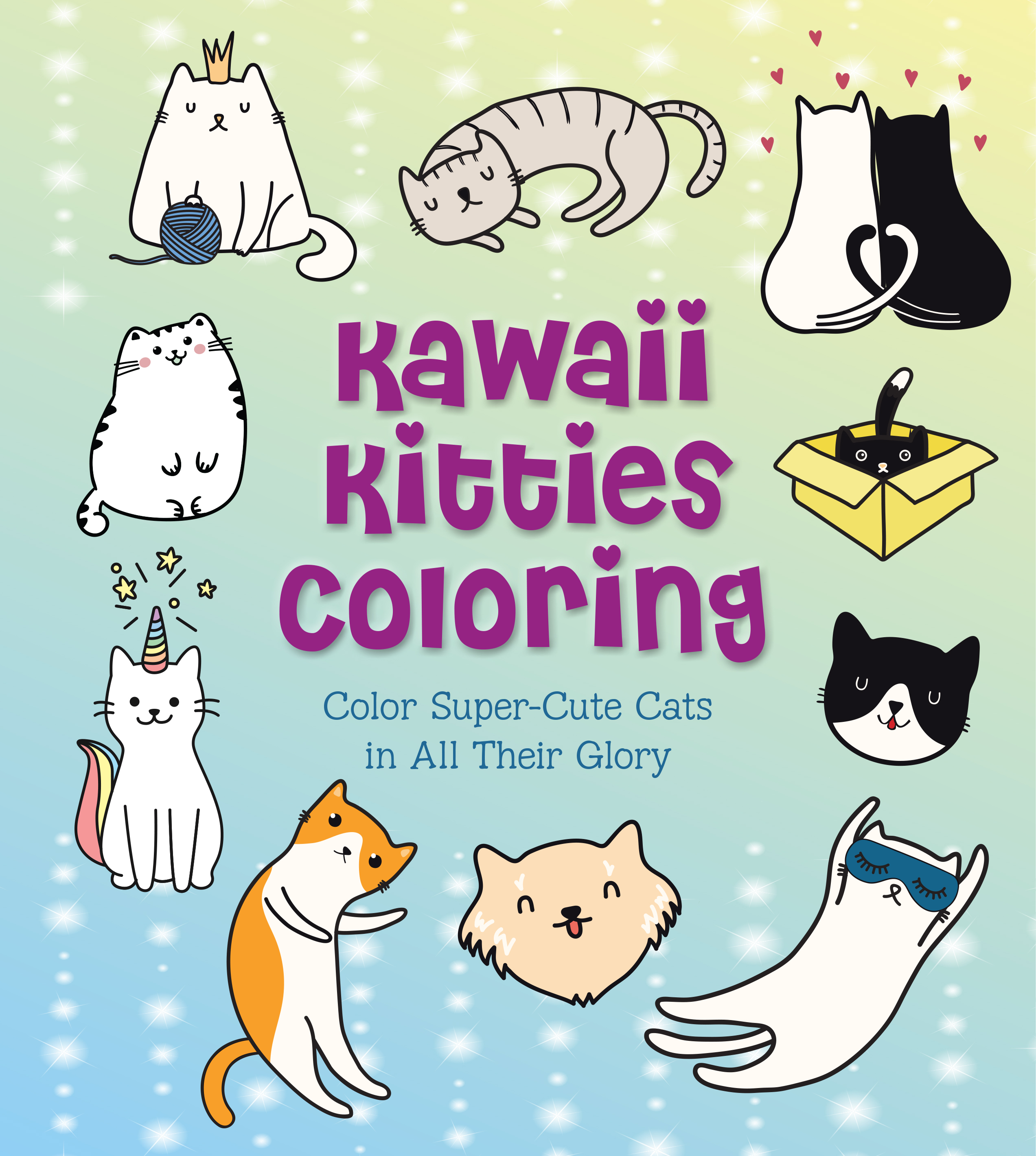 Kawaii Kitties Coloring Color SuperCute Cats in All Their Glory