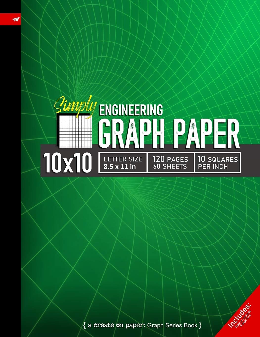 Simply 10x10 Graph Paper Engineering Style Grid line ruled Composition