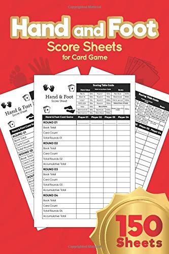 Hand and Foot Score Sheets for Card Game: Large Hand and Foot Score Pad ...
