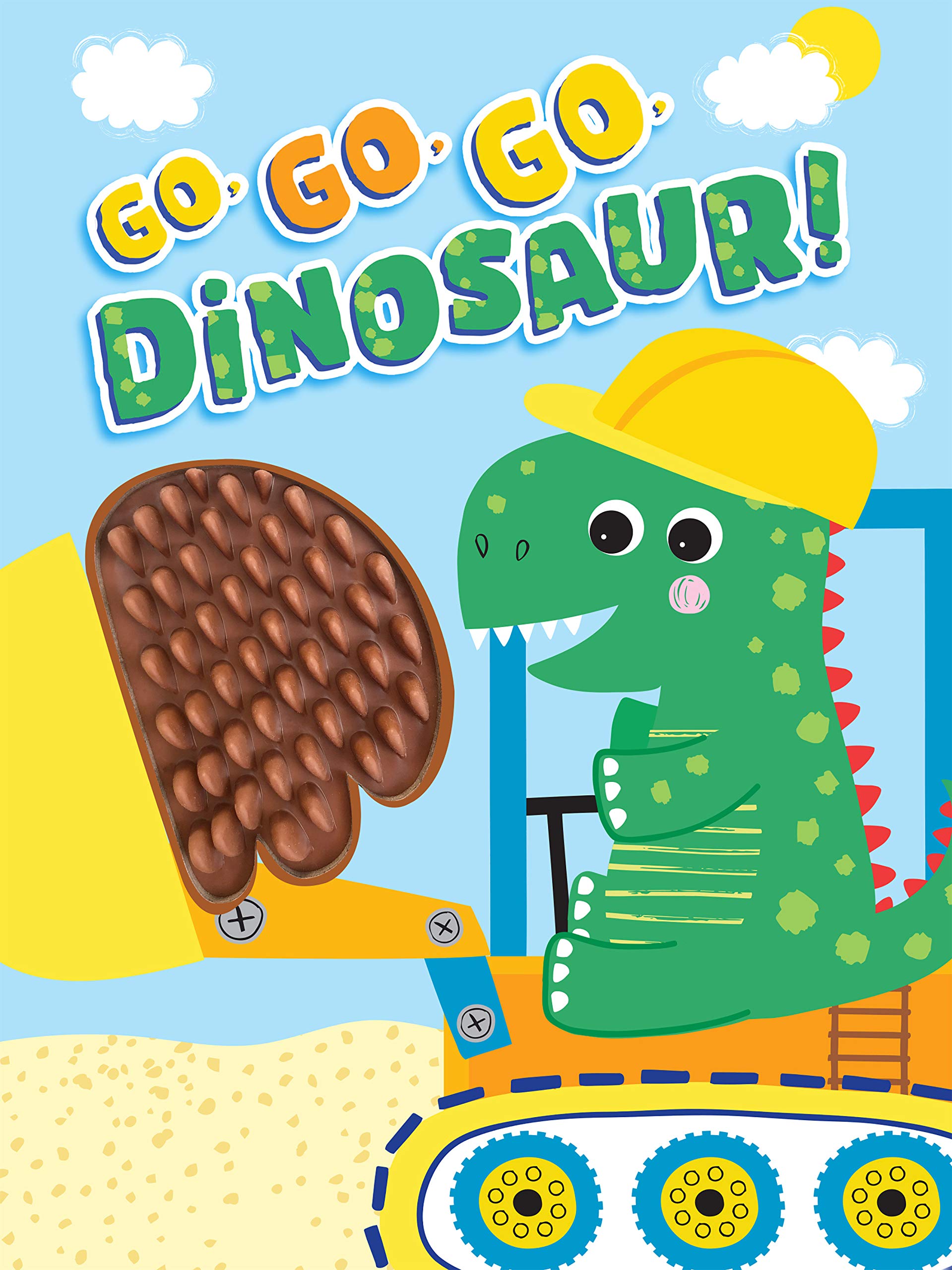 Go, Go, Go, Dinosaur - Silicone Touch and Feel Board Book - Sensory Board Book book cover