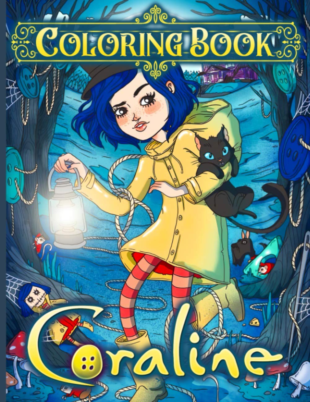 Coraline Coloring Book: Great Coraline Coloring Books For Adults ...