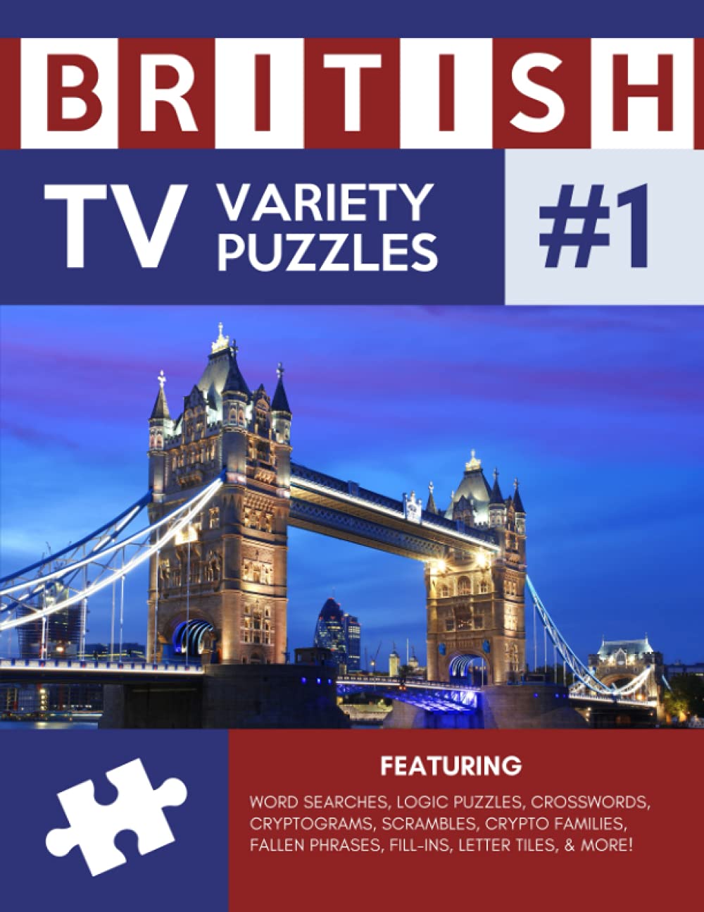 British TV Variety Puzzles Word Searches, Crosswords, Cryptograms
