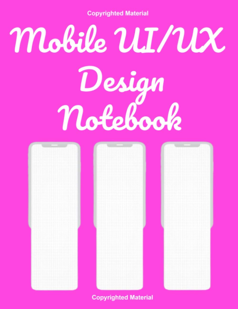 Mobile UI / UX Design Notebook Scrolled Dotted Grid App Template