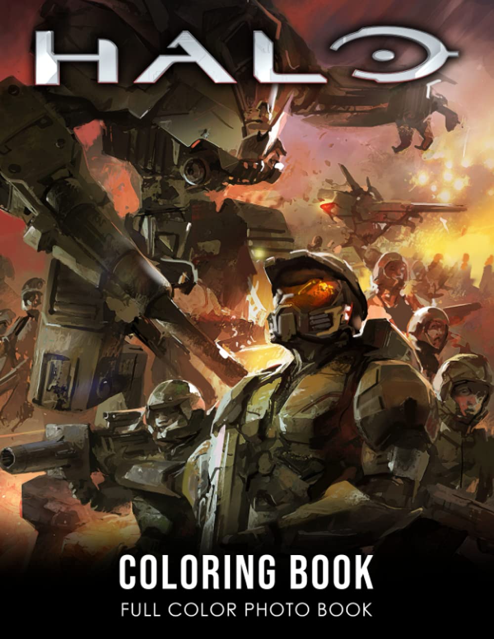 Halo Coloring Book: Military Science Fiction Video Game Coloring Book
