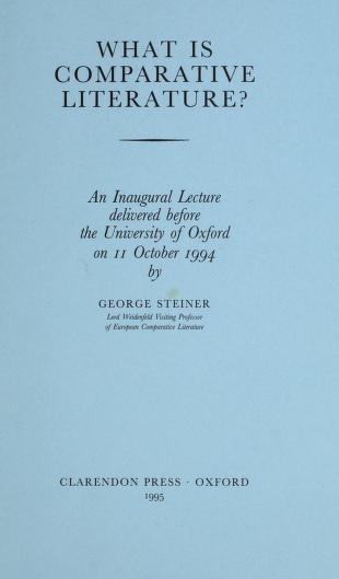 What is Comparative Literature? book cover