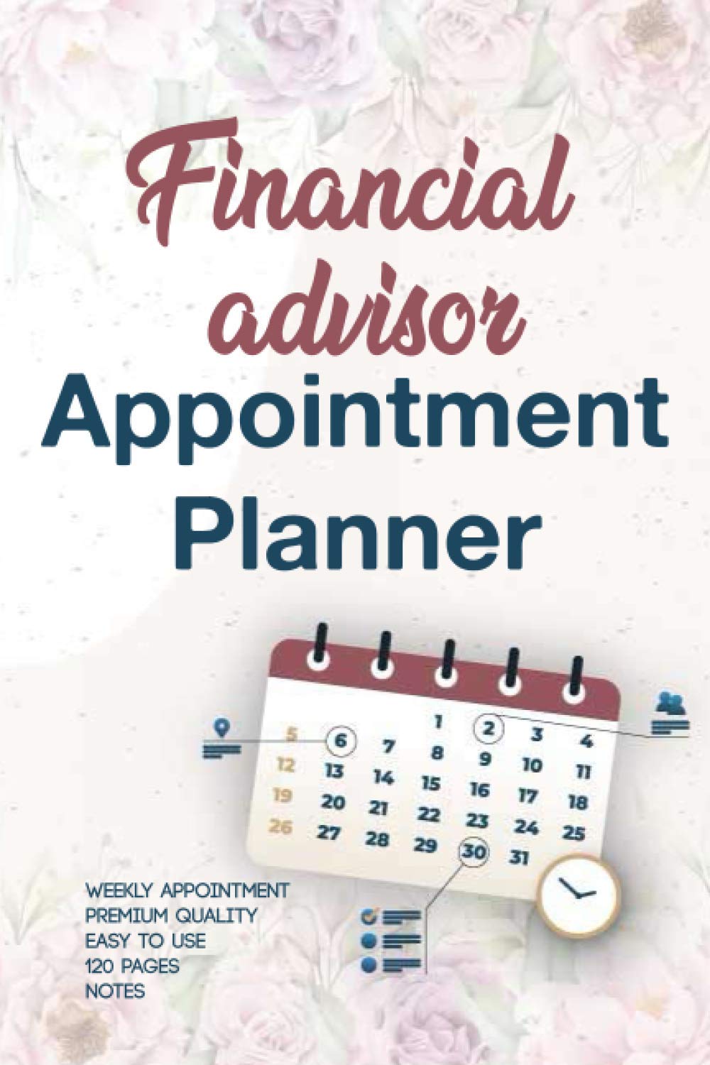 Financial advisor Appointment Planner hourly appointment book