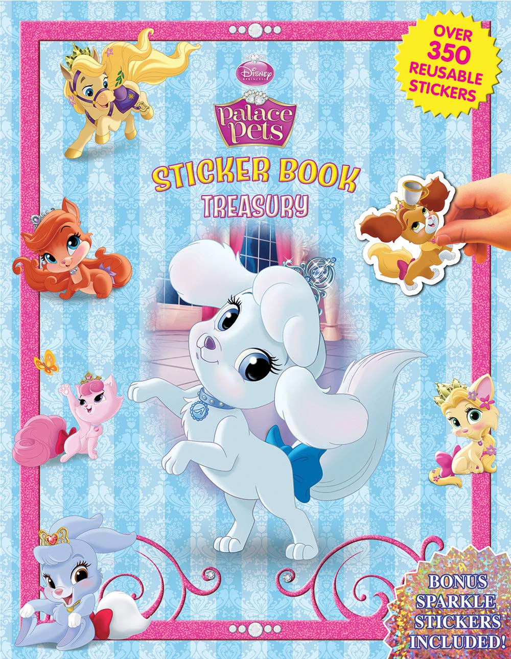 Disney Palace Pets Sticker Book Treasury Over 350 Reusable Stickers book cover